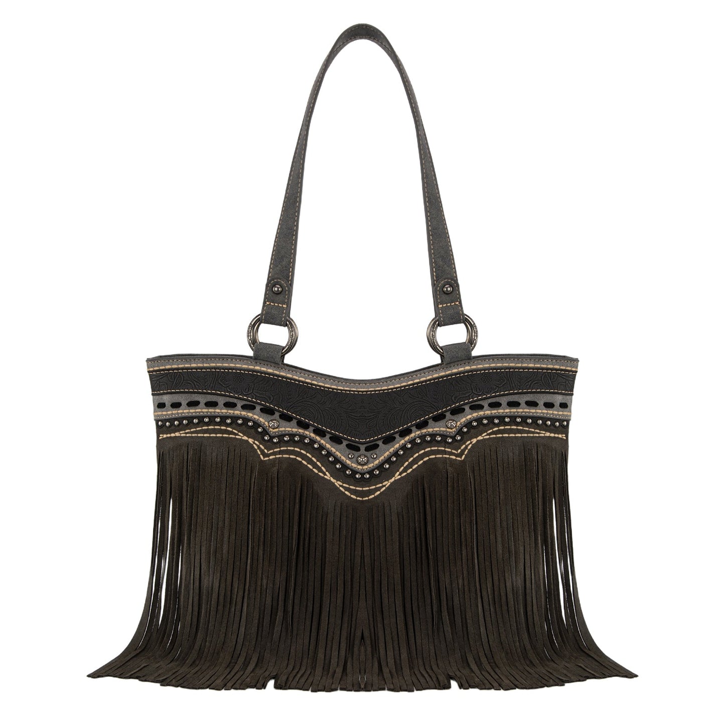 MW1340G-8317 Montana West Fringe Collection Concealed Carry Tote