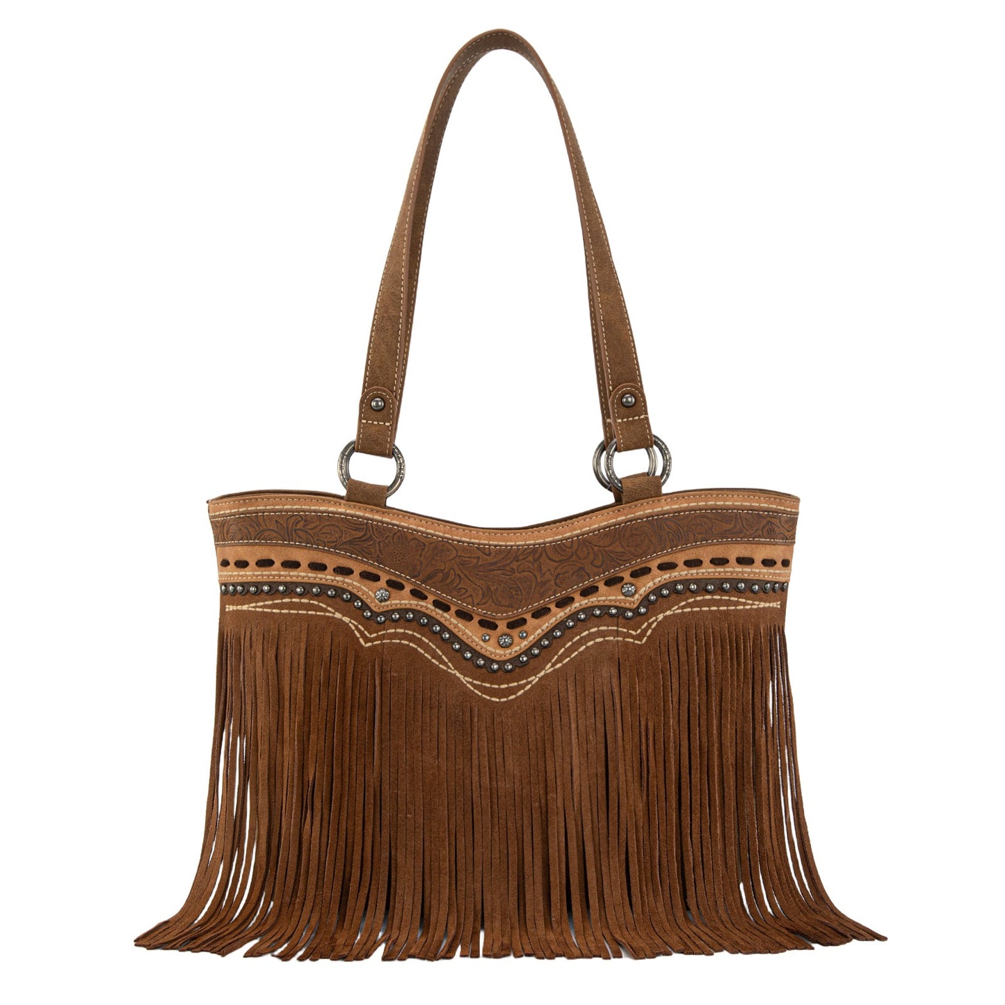 MW1340G-8317 Montana West Fringe Collection Concealed Carry Tote