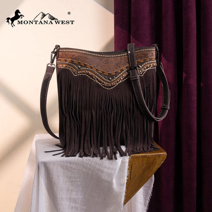 MW1340G-9360   Montana West Fringe Collection Crossbody