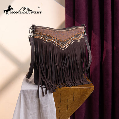 MW1340G-9360   Montana West Fringe Collection Crossbody