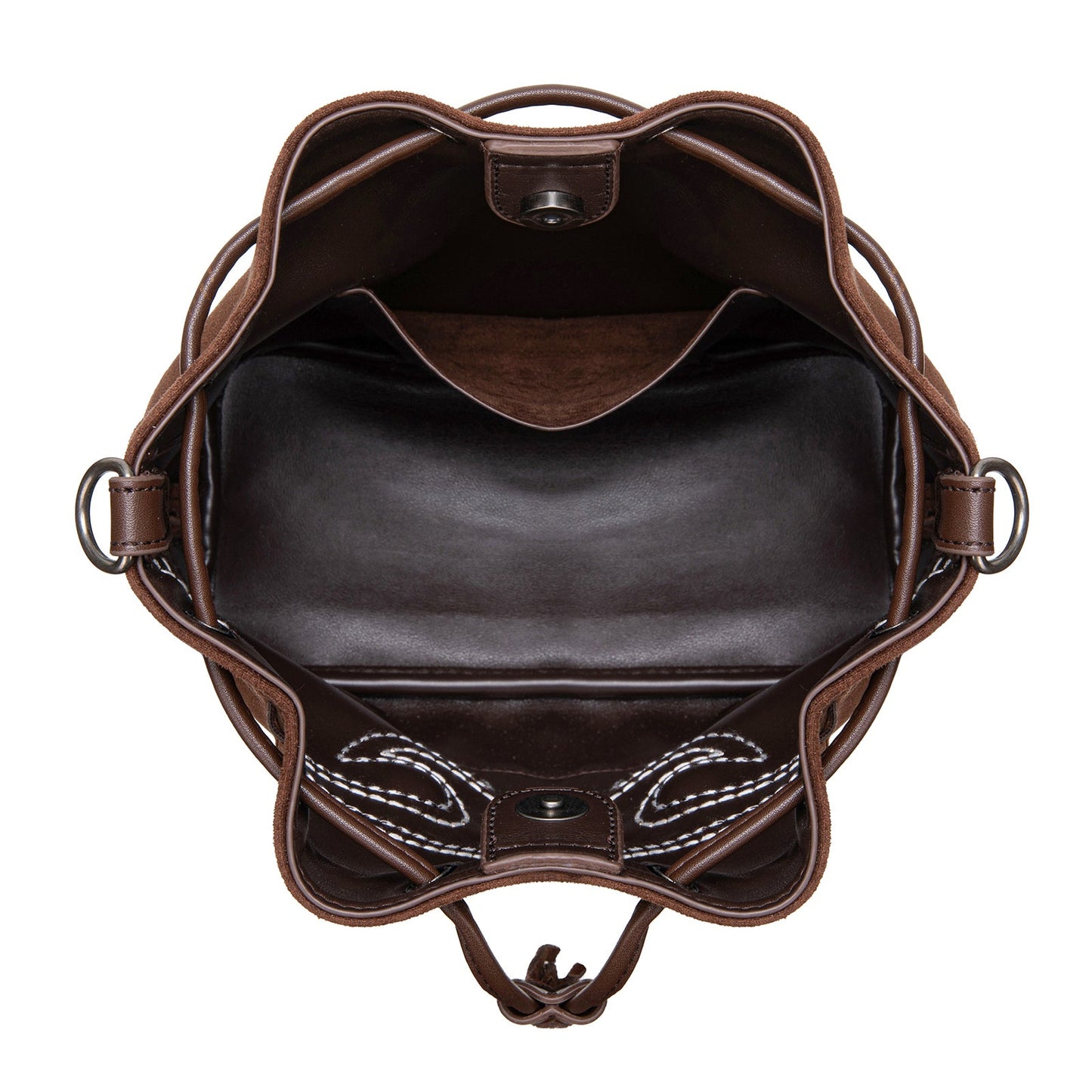 MW1341-8311 Montana West Boot Stitch Fringe Drawstring Crossbody Bag