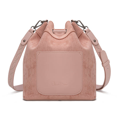 MW1341-8311 Montana West Boot Stitch Fringe Drawstring Crossbody Bag