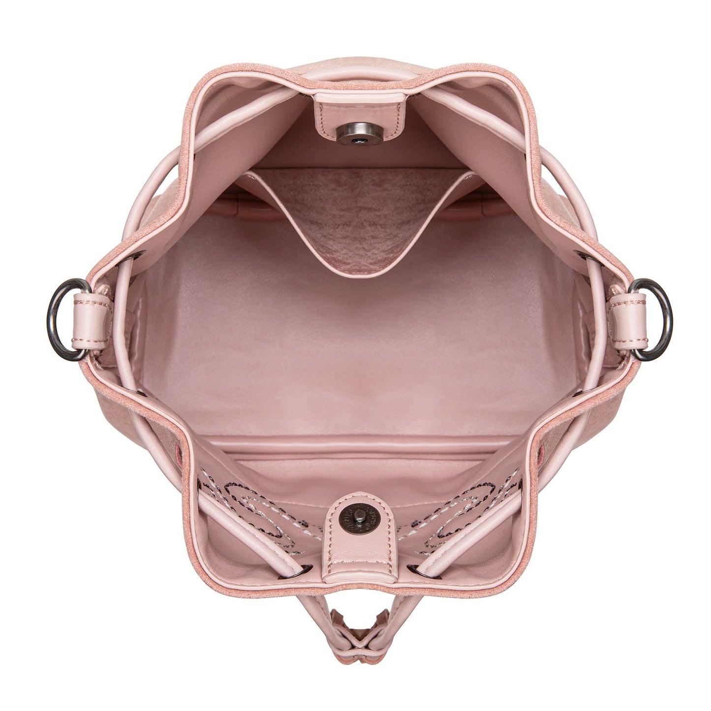 MW1341-8311 Montana West Boot Stitch Fringe Drawstring Crossbody Bag