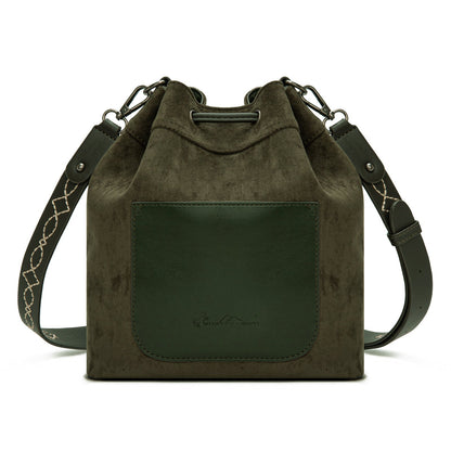 MW1341-8311 Montana West Boot Stitch Fringe Drawstring Crossbody Bag