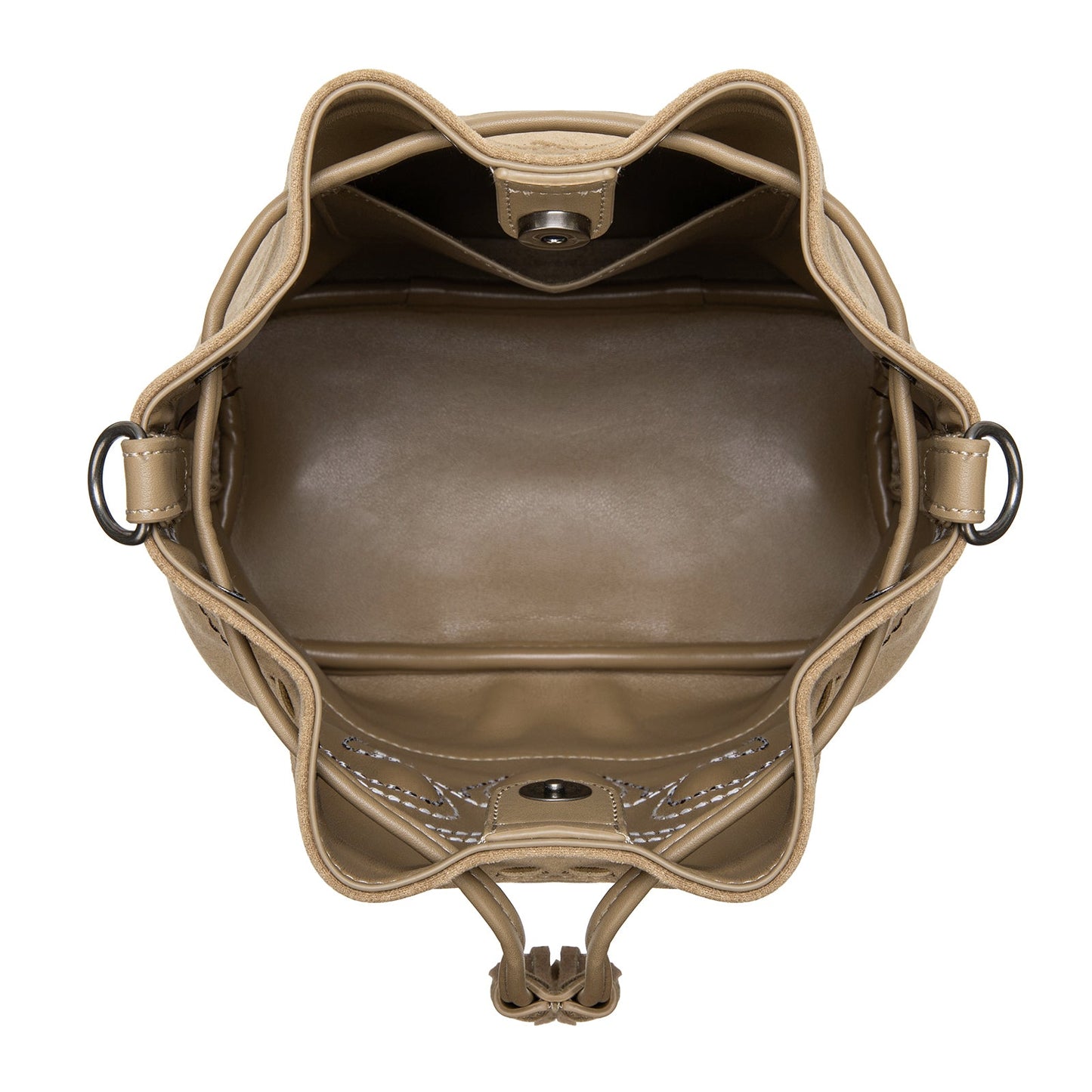 MW1341-8311 Montana West Boot Stitch Fringe Drawstring Crossbody Bag