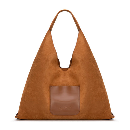 MW1341-9182   Montana West Boot Stitch Fringe Large Hobo Bag