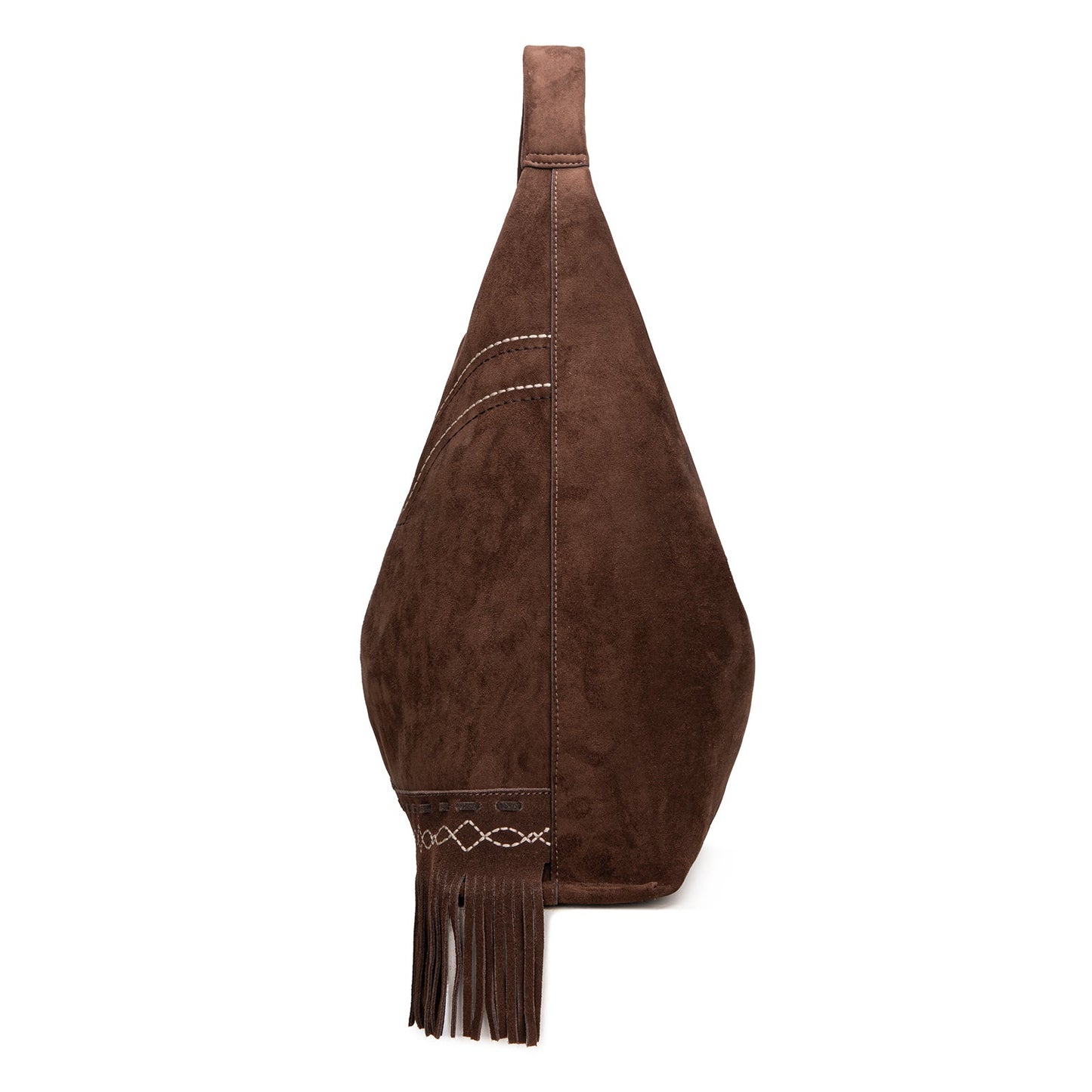 MW1341-9182   Montana West Boot Stitch Fringe Large Hobo Bag