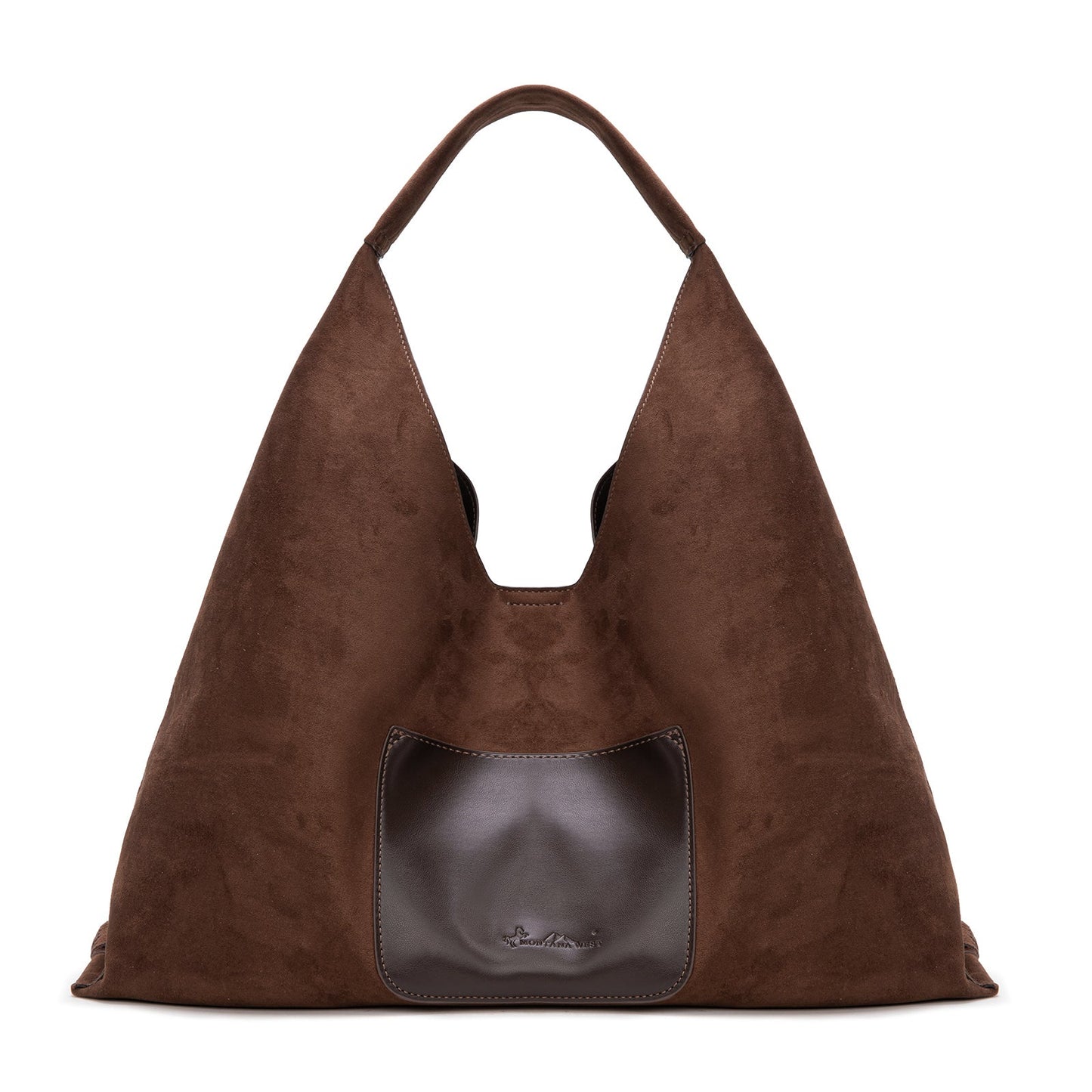 MW1341-9182   Montana West Boot Stitch Fringe Large Hobo Bag