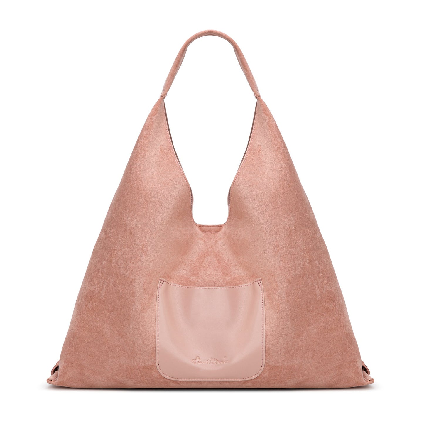 MW1341-9182   Montana West Boot Stitch Fringe Large Hobo Bag