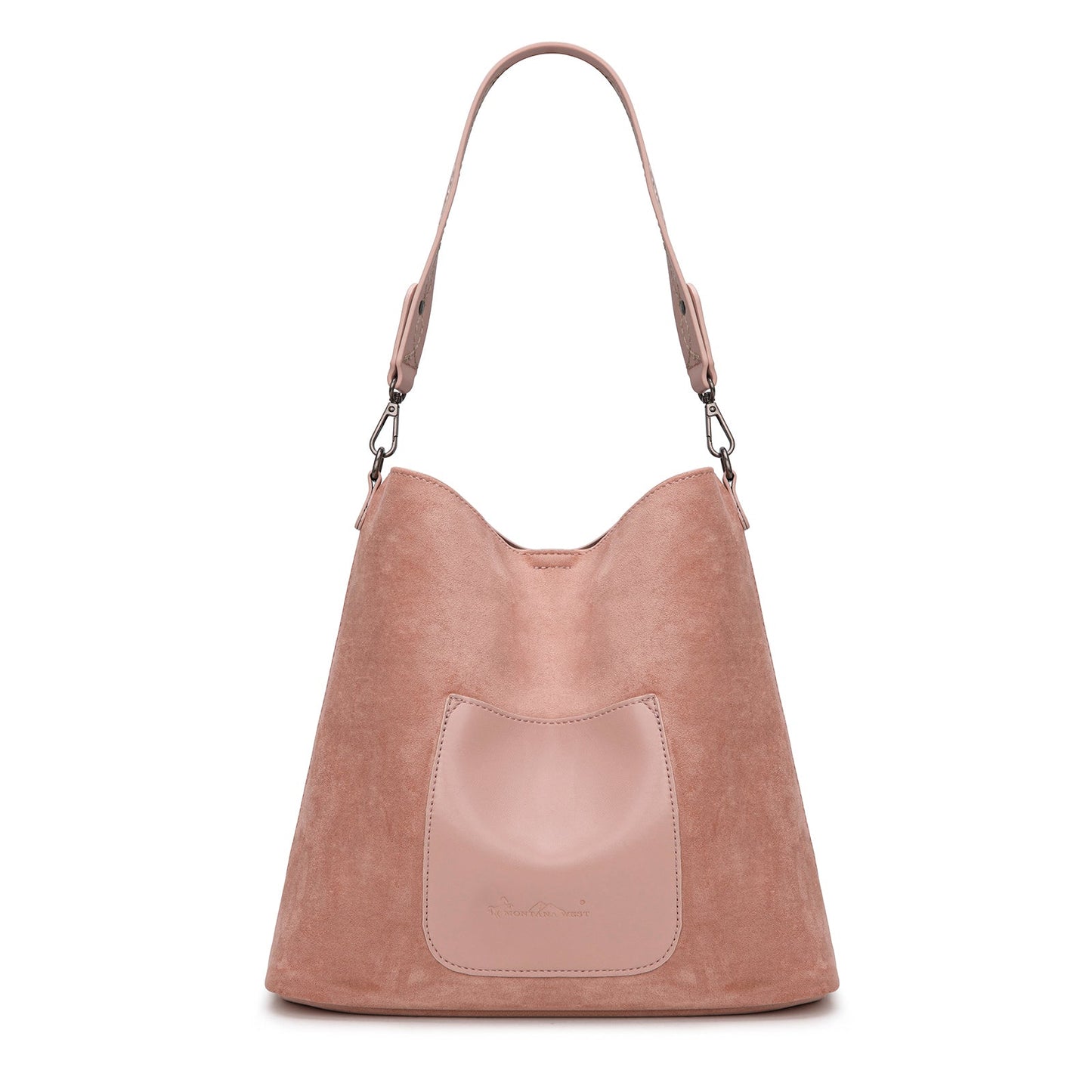 MW1341-918  Montana West Boot Stitch Fringe Hobo Bag