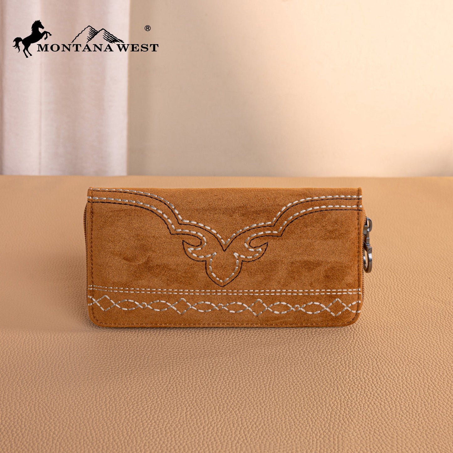 MW1341-W022   Montana West Boot Stitch Wallet