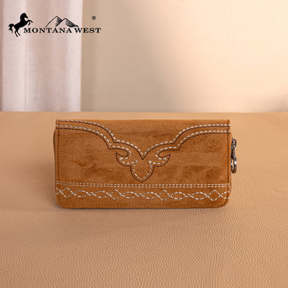 MW1341-W022   Montana West Boot Stitch Wallet