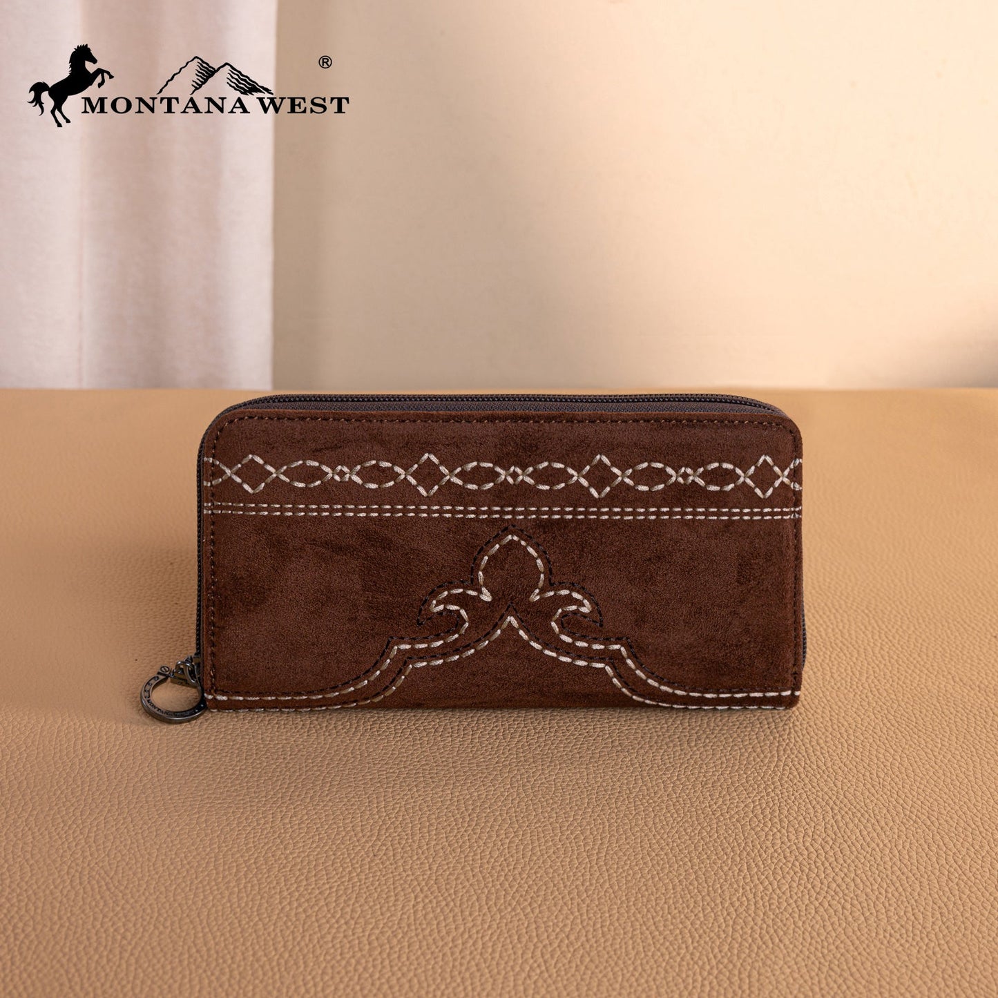 MW1341-W022   Montana West Boot Stitch Wallet