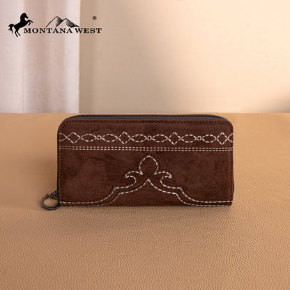 MW1341-W022   Montana West Boot Stitch Wallet