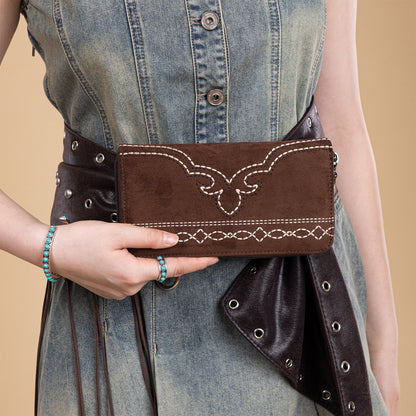 MW1341-W022   Montana West Boot Stitch Wallet