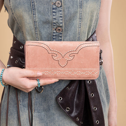 MW1341-W022   Montana West Boot Stitch Wallet