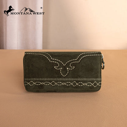 MW1341-W022   Montana West Boot Stitch Wallet
