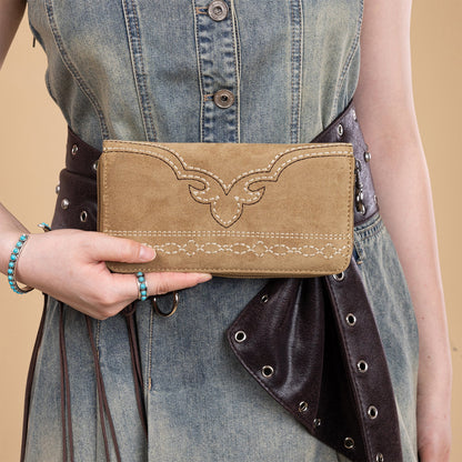 MW1341-W022   Montana West Boot Stitch Wallet