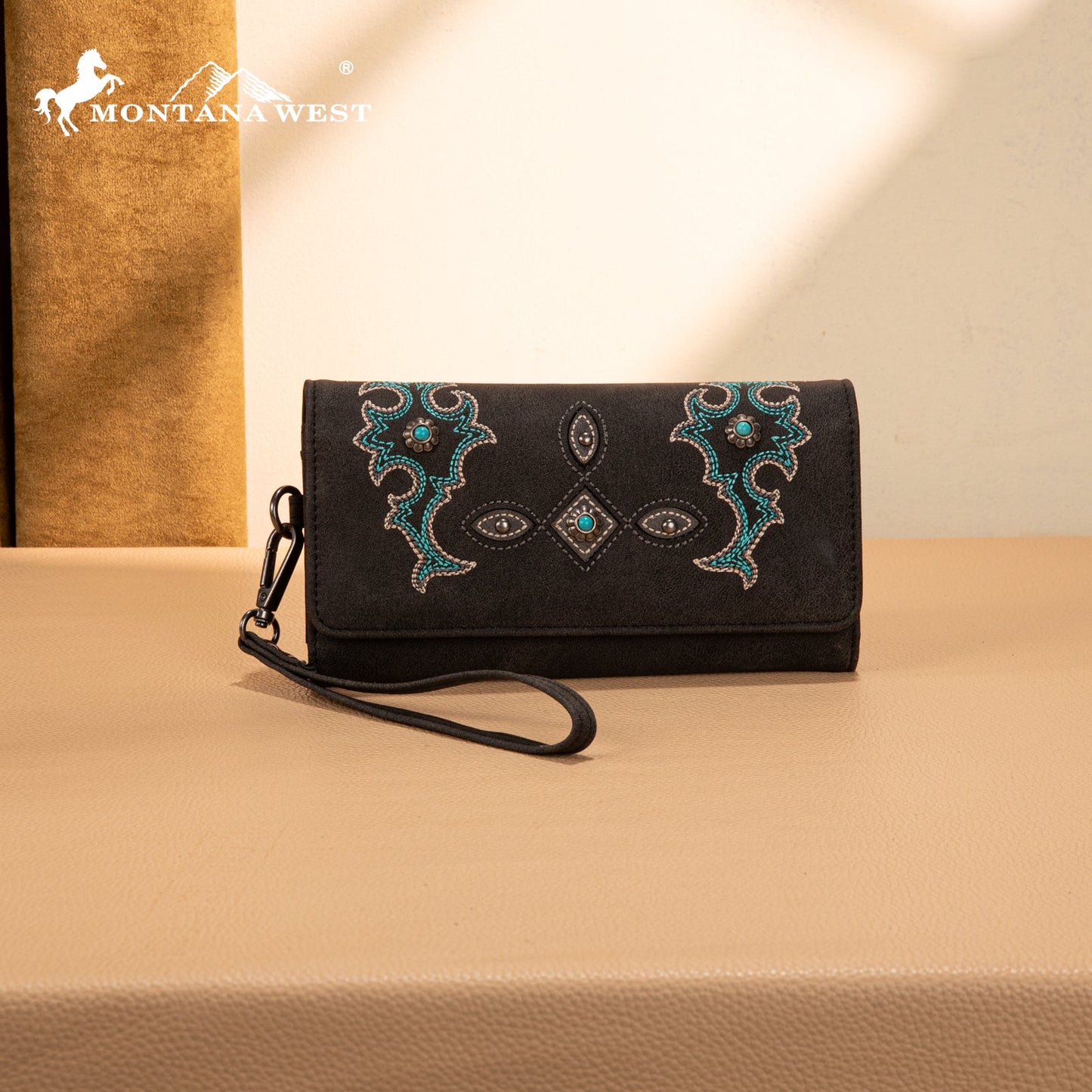 MW1344-W002 Montana West Concho Embroidered Collection Wallet