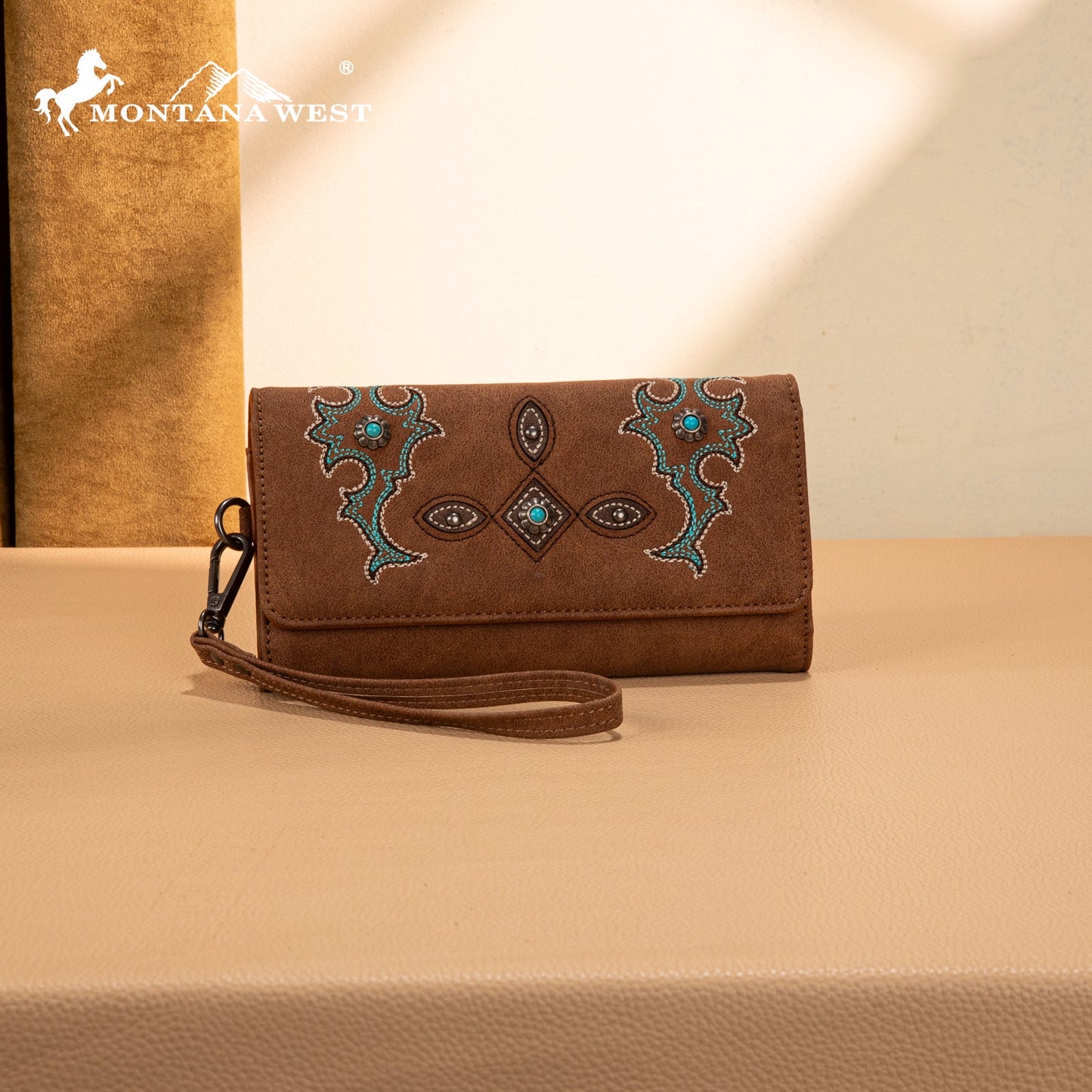 MW1344-W002 Montana West Concho Embroidered Collection Wallet