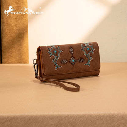 MW1344-W002 Montana West Concho Embroidered Collection Wallet