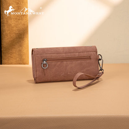 MW1344-W002 Montana West Concho Embroidered Collection Wallet