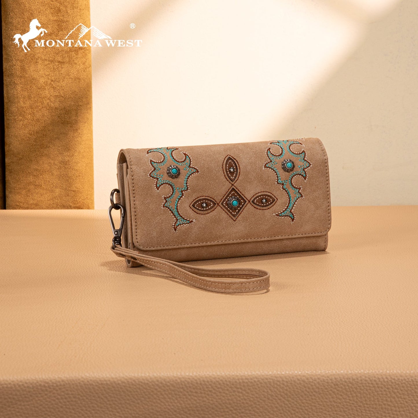 MW1344-W002 Montana West Concho Embroidered Collection Wallet