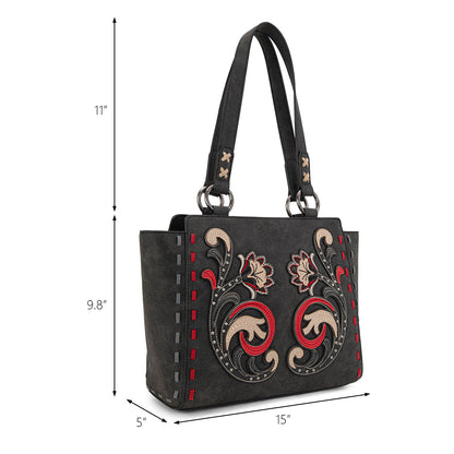 MW1348-8250  Montana West Embroidered Tote Bag