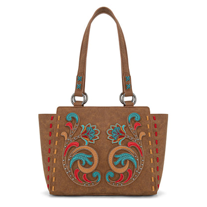 MW1348-8250  Montana West Embroidered Tote Bag