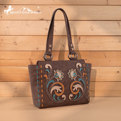 MW1348-8250  Montana West Embroidered Tote Bag