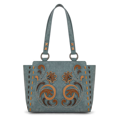 MW1348-8250  Montana West Embroidered Tote Bag