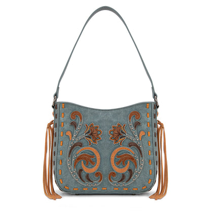 MW1348-918  Montana West Embroidered Hobo Bag