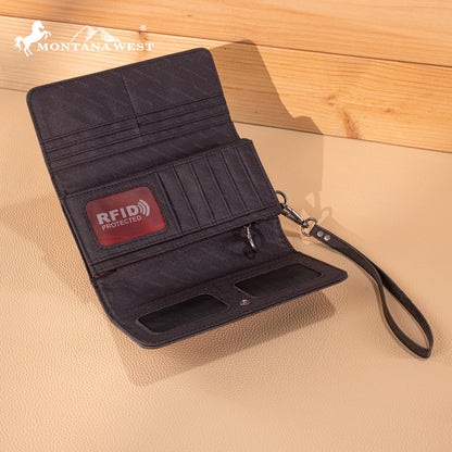 MW1348-W002 Montana West Embroidered Collection Wallet