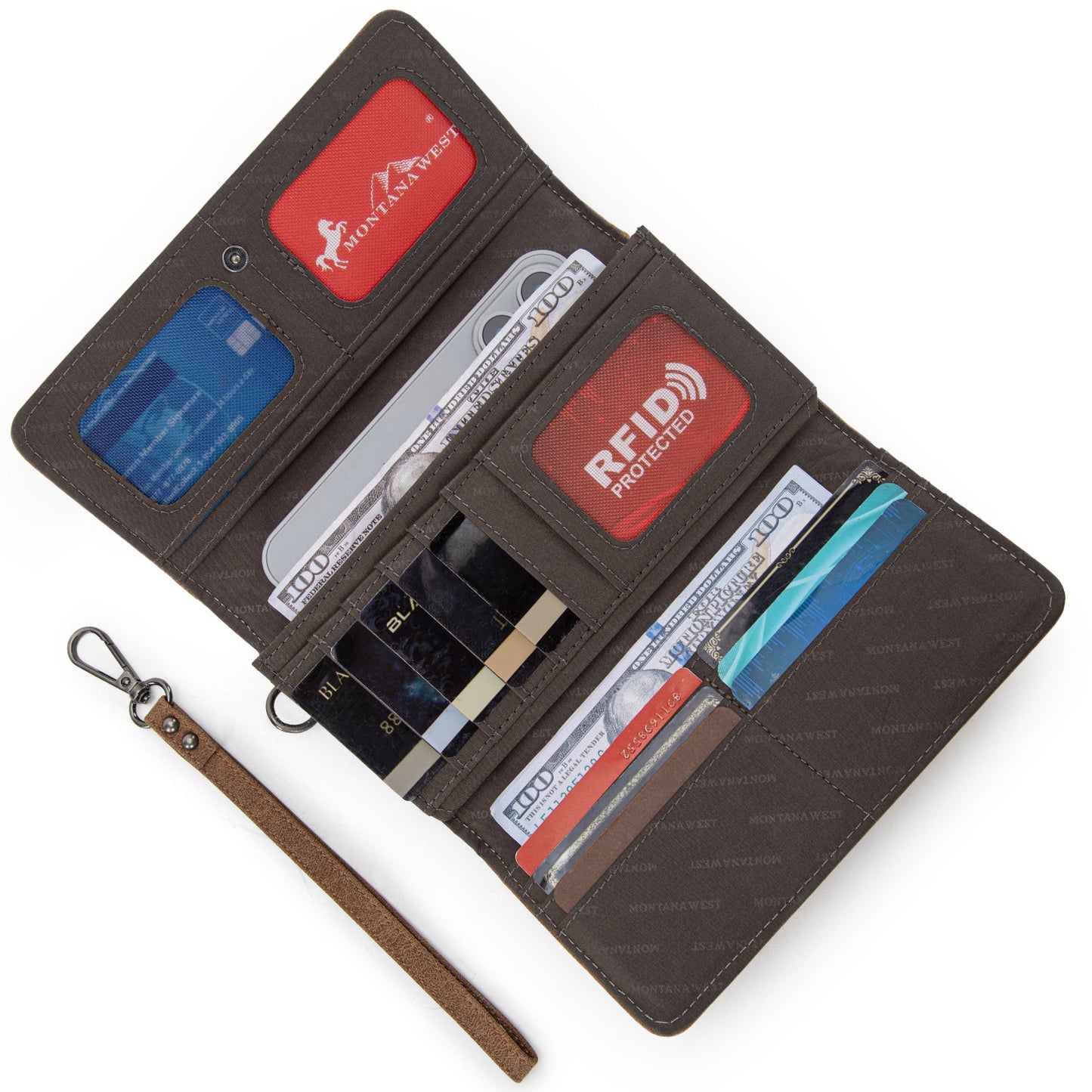 MW1348-W002 Montana West Embroidered Collection Wallet