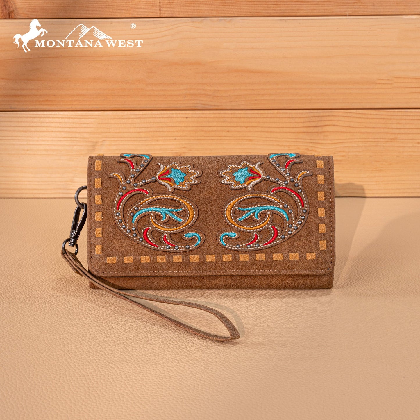 MW1348-W002 Montana West Embroidered Collection Wallet