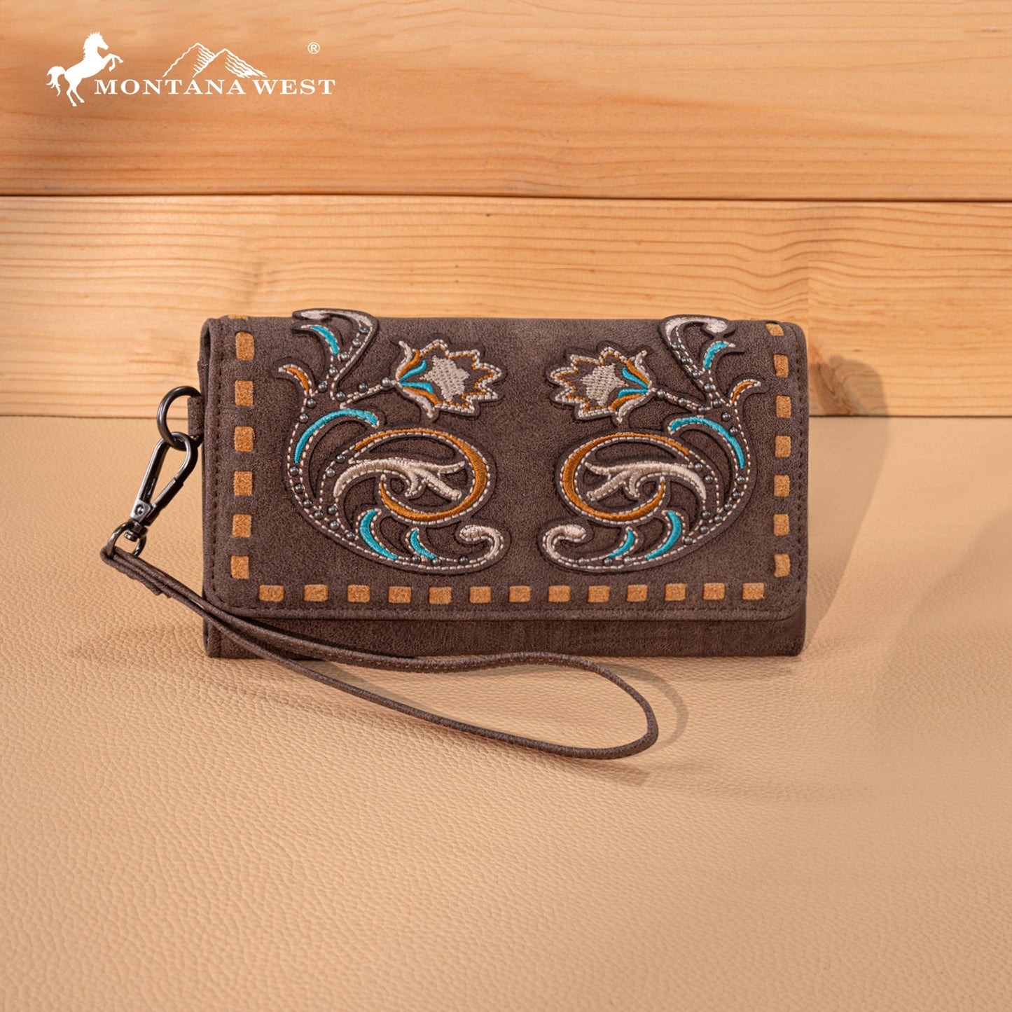 MW1348-W002 Montana West Embroidered Collection Wallet