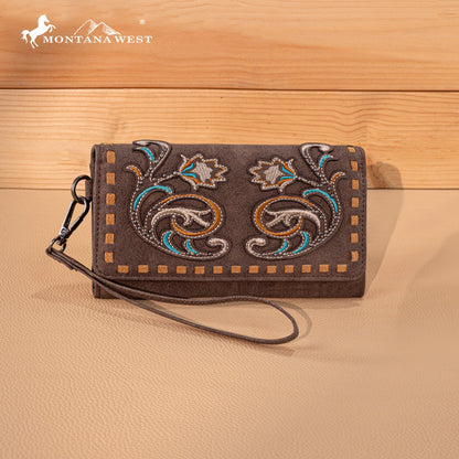 MW1348-W002 Montana West Embroidered Collection Wallet