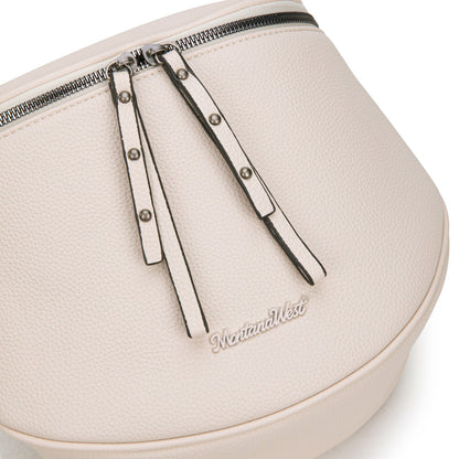 MWC-285 Montana West Spacious Crossbody Bum Bag with Coin Purse - Beige