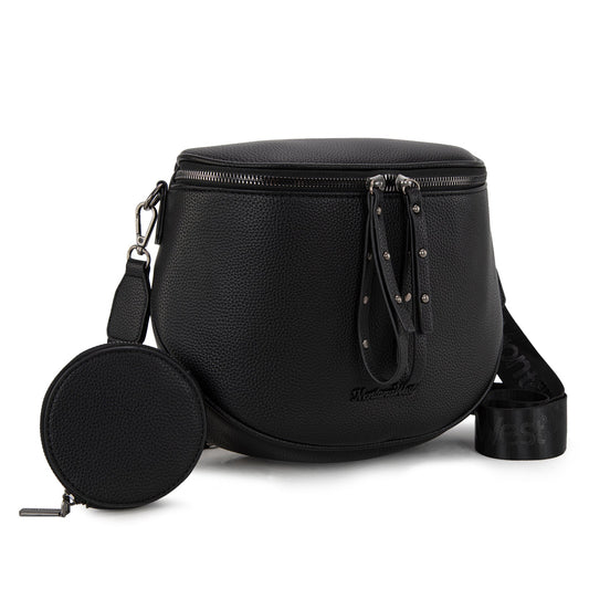 MWC-285 Montana West Spacious Crossbody Bum Bag with Coin Purse - Black