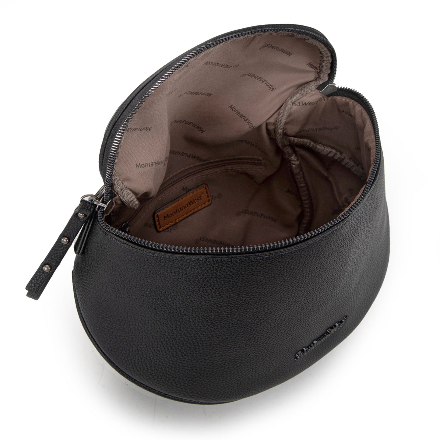MWC-285 Montana West Spacious Crossbody Bum Bag with Coin Purse - Black