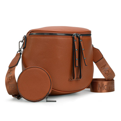 MWC-285 Montana West Spacious Crossbody Bum Bag with Coin Purse - Brown