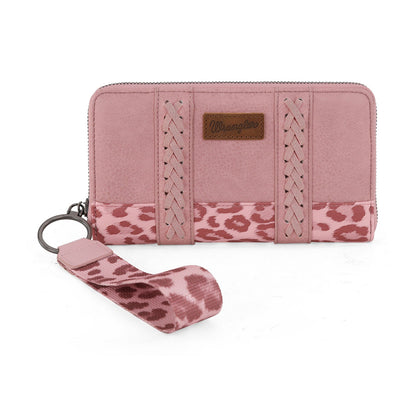 WG102-W006  Wrangler Leopard Print Wallet  -Pink
