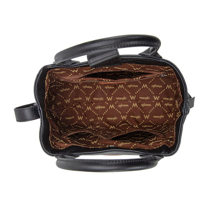 WG199-1824 Wrangler Carry-All Aztec Expandable Tote/Crossbody -Black