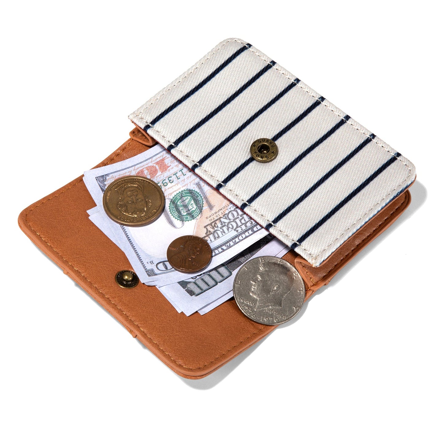 LEE56-005   Lee Striped Collection Small Wallet