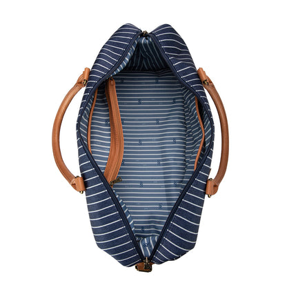 LEE56-001  LEE Striped Collection Canvas Duffle Bag