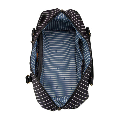 LEE56-001  LEE Striped Collection Canvas Duffle Bag