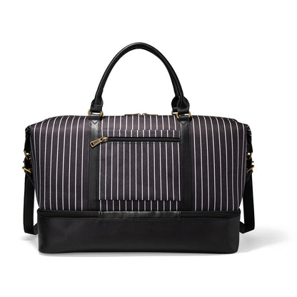 LEE56-001  LEE Striped Collection Canvas Duffle Bag