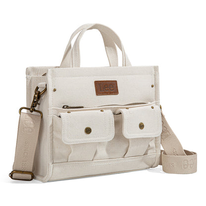 LEE53-001   LEE  Waxed Canvas Tote/Crossbody