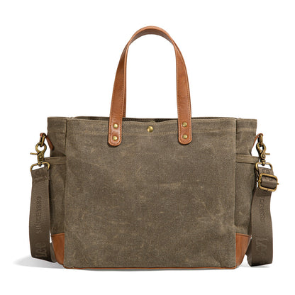 LEE53-004   LEE  Waxed Canvas Tote Bag/Crossbody