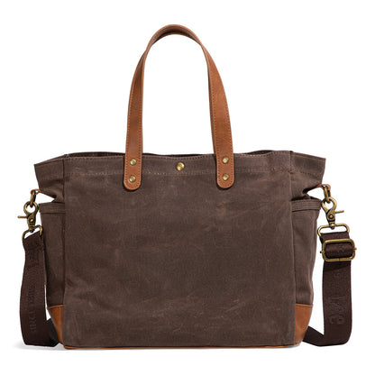 LEE53-004   LEE  Waxed Canvas Tote Bag/Crossbody